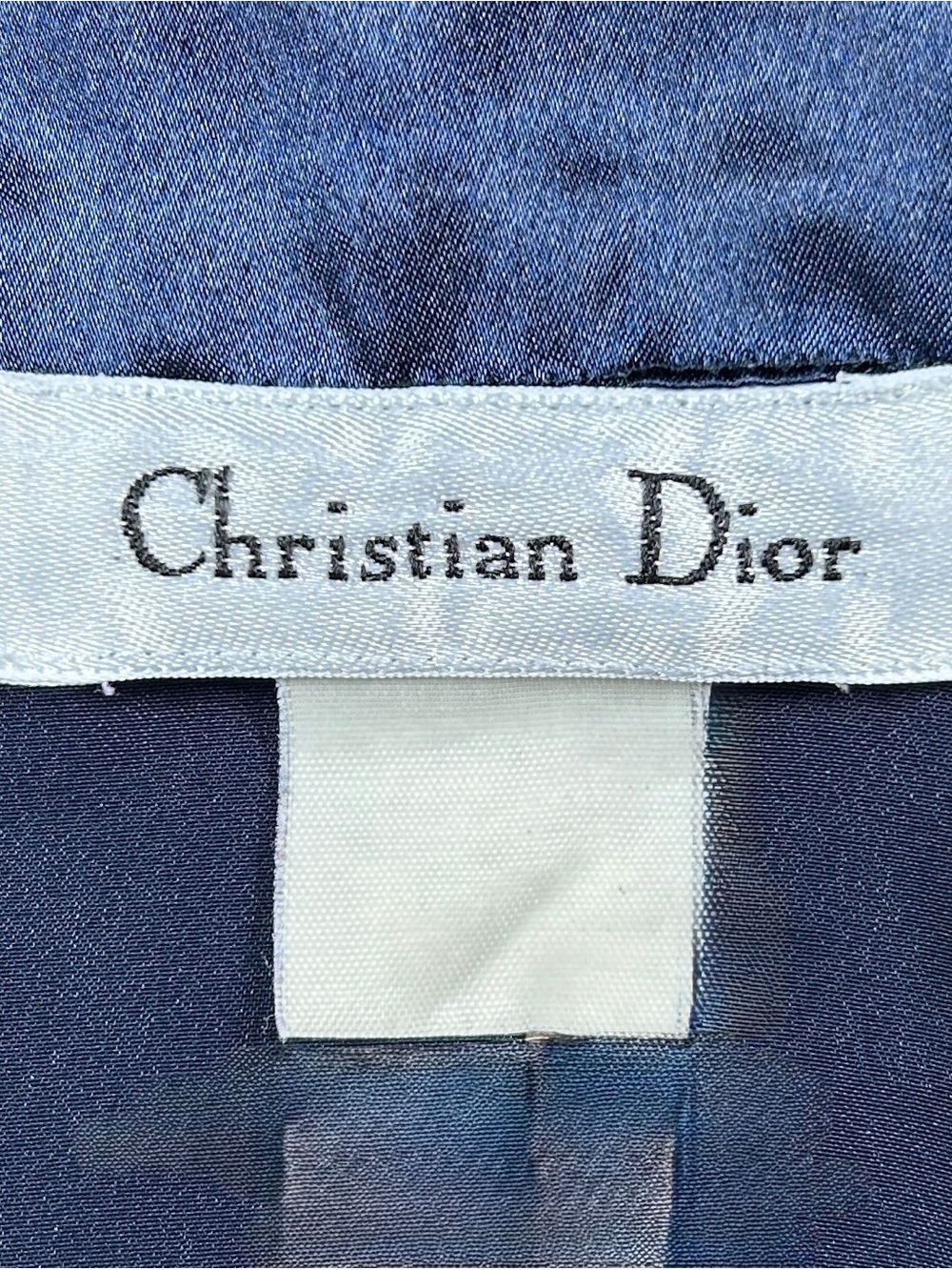 Vintage Christian Dior Navy Satin Pajama Set
Size Large